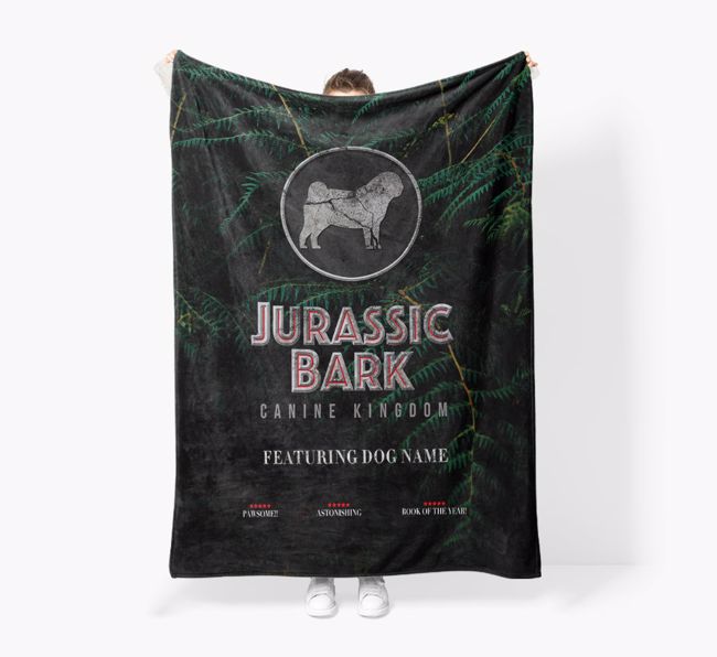 'Jurassicbark' - Personalised Snuggle Blanket with {breedFullName} Icon